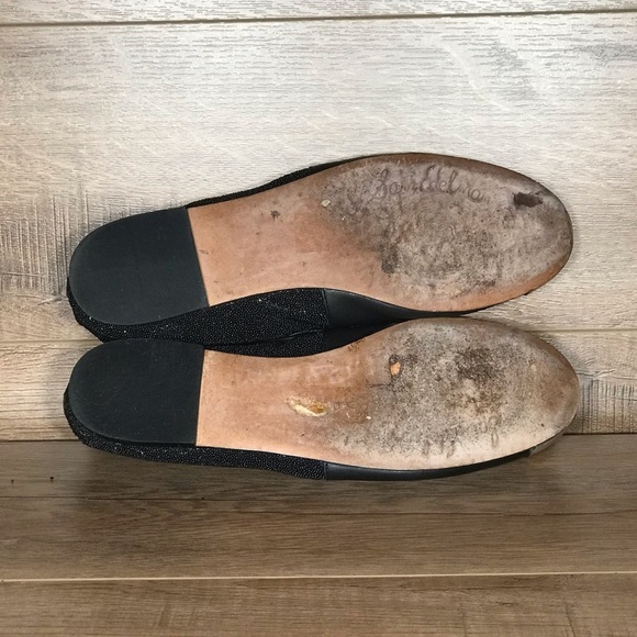 Sam Edelman Black Ballet Flats Womens 7.5 M Chrome Cap Toe Slip‎ On Casual - Picture 13 of 14